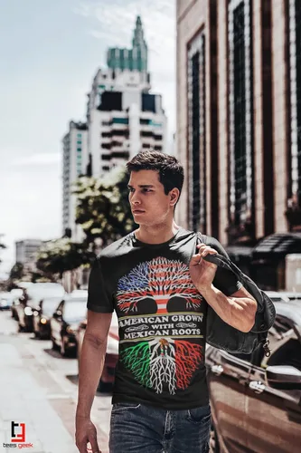 Miniatura 3 de American Grown Mexican Roots - Camiseta divertida