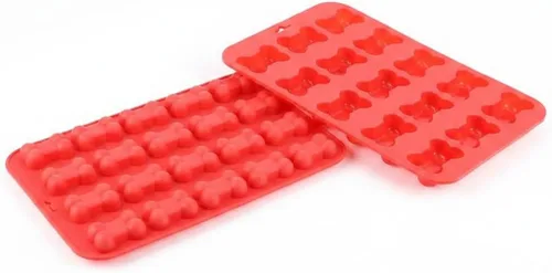 Miniatura 2 de Paquete de 2 moldes de silicona para huesos de perro, mini molde reutilizable para golosinas caseras para perros, chocolate, dulces, gomitas