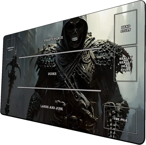 Miniatura 19 de Tapete de juego de cartas coleccionables AI Painting – Tapete de juego MTG con zonas, 24 x 14 pulgadas, tapete de juego MTG de alta calidad – El