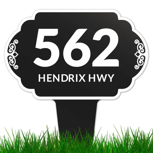 Miniatura 8 de Letrero personalizado de dirección de casa, placa de dirección de césped, números de casa personalizados para Navidad al aire libre, 12 x 15