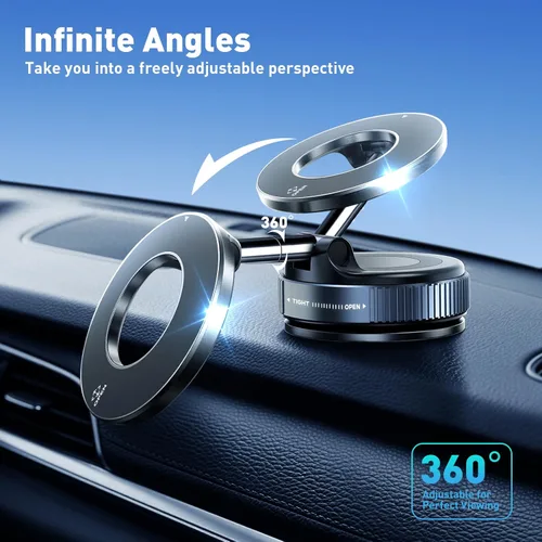 Miniatura 5 de Soporte magnético para espejo de ducha para teléfono para iPhone 17-12 y todos los teléfonos; vidrio, cocina, ventana, baño; plegable y extraíble