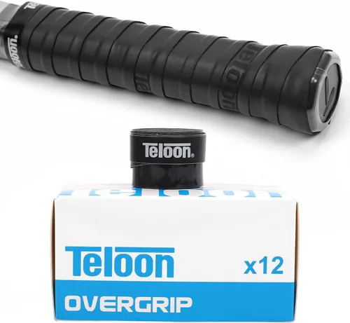 Miniatura 6 de Teloon Cinta de agarre para raqueta, cinta de agarre para tenis, (6 o 12 unidades) Absorbe las bandas elásticas antideslizantes para el sudor