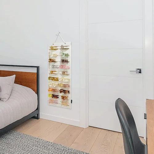 Miniatura 6 de Organizador de pinzas colgantes para el cabello, organizadores y almacenamiento para mujeres y niñas, soporte de pinzas para el cabello para pared