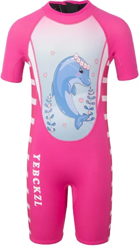 Miniatura 8 de Traje de neopreno con cremallera para niños y niñas, para mantener el calor en agua fría, buceo, surf, natación Azul