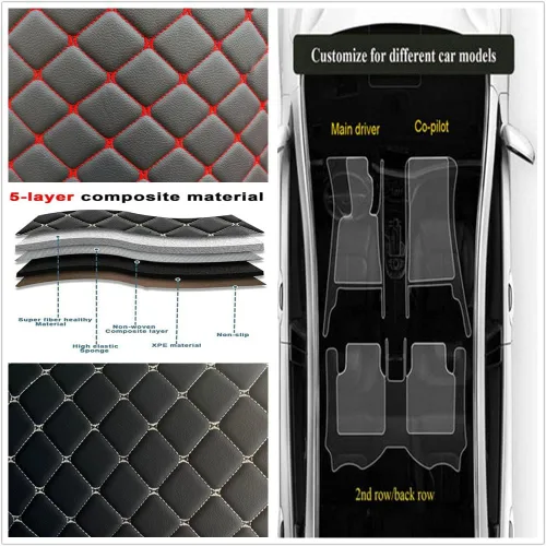Miniatura 7 de Alfombrillas personalizadas compatibles con Honda Civic Coupe/Civic Sedan/Civic Hatchback/Civic Tipo R, juego de alfombrillas para todo