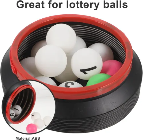 Miniatura 5 de Bolas de rifa numeradas 1-10 pelotas impresas de tenis de mesa con 2 bolas de colores y cubo de almacenamiento plegable para juegos de fiesta