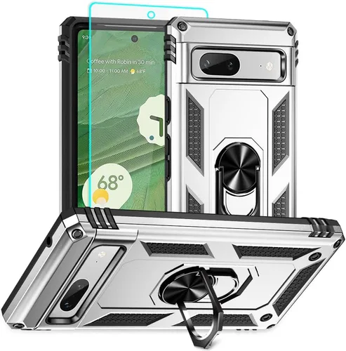 Miniatura 20 de Funda para Pixel 6a, Google Pixel 6A con protector de pantalla HD, [grado militar de 16 pies probada en caídas], anillo protector a prueba de golpes