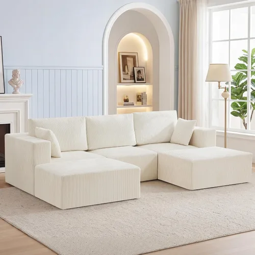 Miniatura 30 de Sofá modular Cloud de 3 plazas sin hueso de 115 pulgadas para habitación familiar, sofá sin espinas comprimida de espuma viscoelástica con asiento