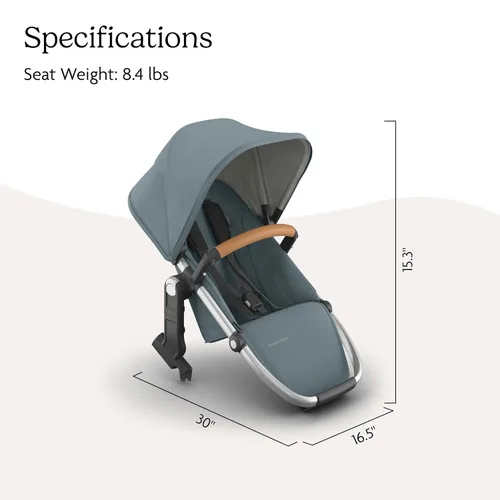 Miniatura 7 de UPPAbaby RumbleSeat V3 Segundo asiento inferior – Compatible con Vista V2 y Vista V3 – Asiento para todo tipo de clima + hebilla magnética