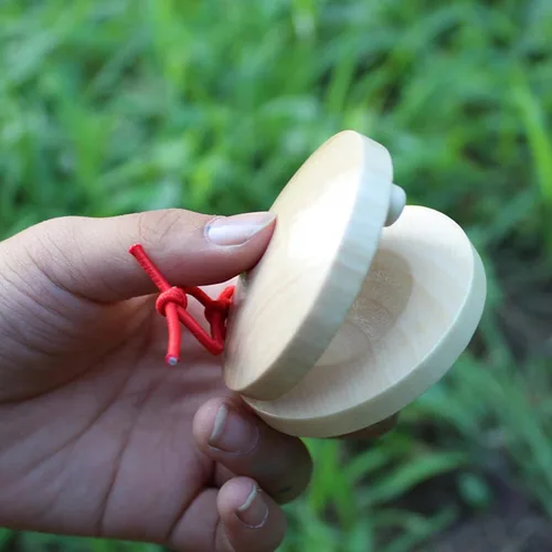 Miniatura 3 de Castañuelas de madera para adultos - Instrumento musical (2 piezas)