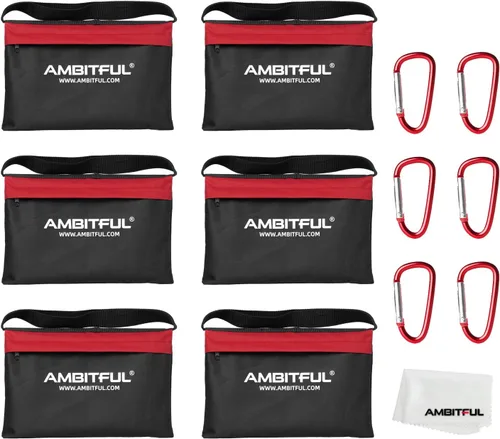 AMBITFUL Juego de bolsa de arena resistente, para estudio de fotografía, escenario, película, alforja para soportes de luz, brazos y trípodes (6