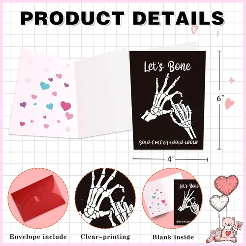 Miniatura 7 de JUESMOS Divertida tarjeta de San Valentín para novio, novia, tarjeta de felicitación traviesa, regalos para él, ella, tarjetas de aniversario