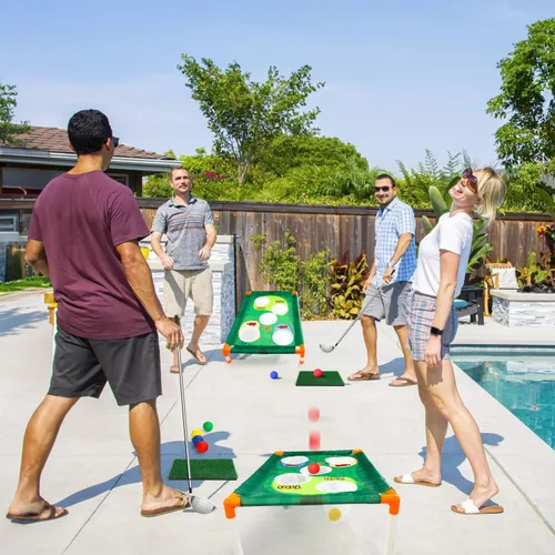 Miniatura 3 de TOY Life Juego de Cornhole de Golf Juego de Golf Corn Hole Set Juego de Golf Chipping para Adultos y Niños Juego de Golf de Patio Trasero Juego