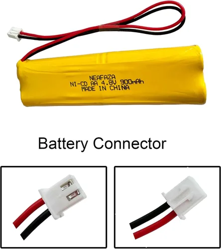 Miniatura 2 de D-AA650Bx4 Ni-CD 4.8V 900mAh Señal de salida Batería de iluminación de emergencia compatible con Unitech Dual-Lite 0120859 Ni-CD AA 650mAh E1021R