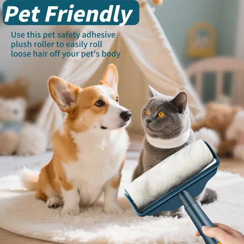 Miniatura 4 de Recambios de rodillo de pelusa grande para pelo de mascotas de 6.3 pulgadas, 360 hojas, suplemento extra adhesivo para eliminación de pelo de gatos