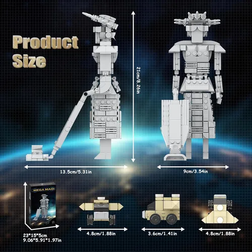 Miniatura 3 de Mega Maid Spaceballs Kit de construcción creativo para adultos, niños, juego de construcción de escritorio, juguete de Navidad, regalo de cumpleaños