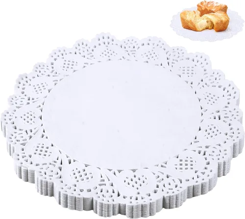 Miniatura 13 de Svalor Tapetes de papel de encaje de varios tamaños, tapetes de 4.5 pulgadas, 6.5 pulgadas y 8.5 pulgadas para alimentos, 99 piezas de tapetes