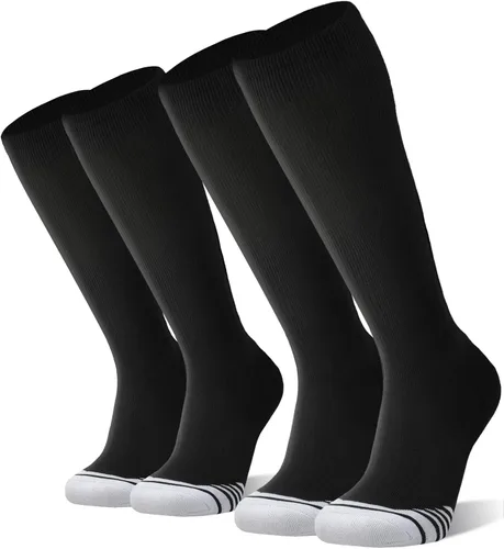 FITRELL Paquete de 2/3 calcetines de béisbol y sóftbol para niños, jóvenes, hombres y mujeres, calcetines altos hasta la rodilla (varios colores)
