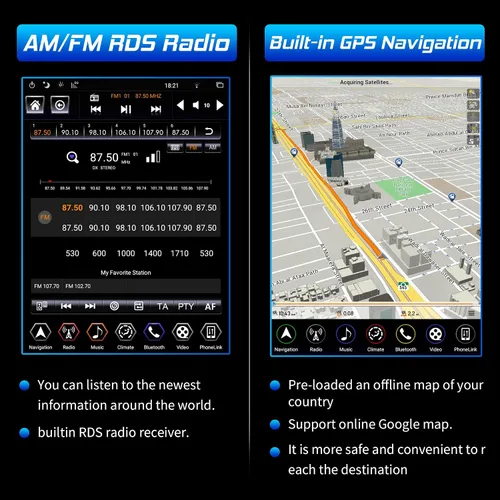Miniatura 5 de LINKSWELL - Estéreo de coche de 12.1 pulgadas para Silverado y Sierra 2014 a 2019 estilo T Android Radio reemplazo unidad principal reproductor