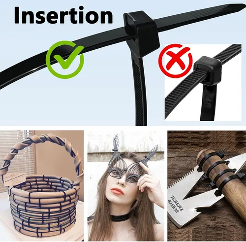 Miniatura 4 de 1000 piezas de bridas con cierre de cremallera pequeñas negras de 4 pulgadas, bridas de cable mini bridas de cremallera diminutas de 4 pulgadas