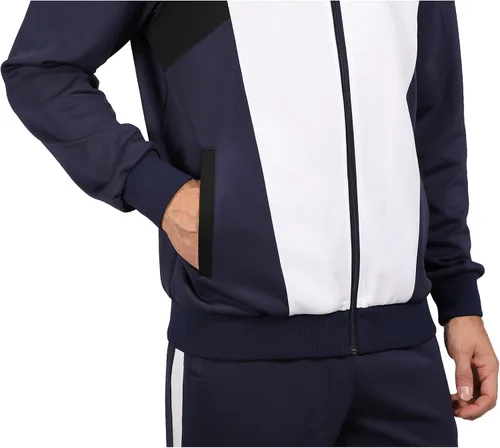 Miniatura 3 de Conjunto deportivo casual de 2 piezas para hombre, conjunto deportivo con cremallera completa, trajes deportivos para correr y trotar para hombre