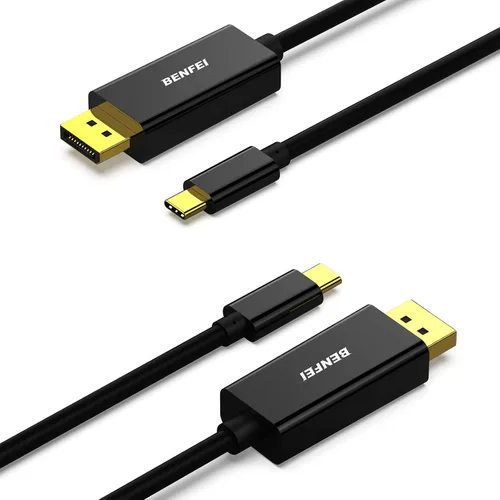 Miniatura 9 de BENFEI Cable USB-C a DisplayPort de 10 pies (8K a 60Hz 4K a 144 Hz), cable USB tipo C a DisplayPort [compatible con Thunderbolt 3/4/5] con iPhone 15