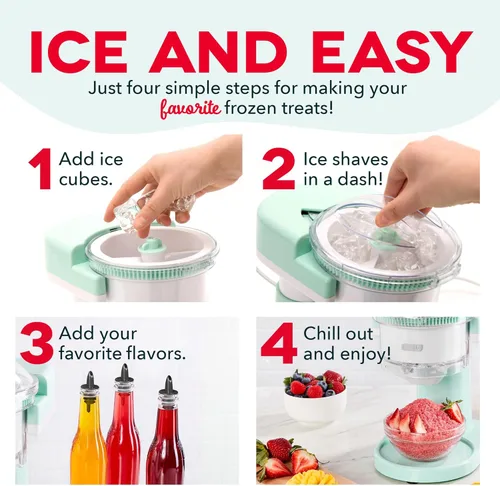 Miniatura 3 de DASH - Máquina de Hielo Raspado - Elaborador de Postres Congelados para Conos de Nieve, Granizados, Cócteles y Más - Fácil de Usar y Limpiar