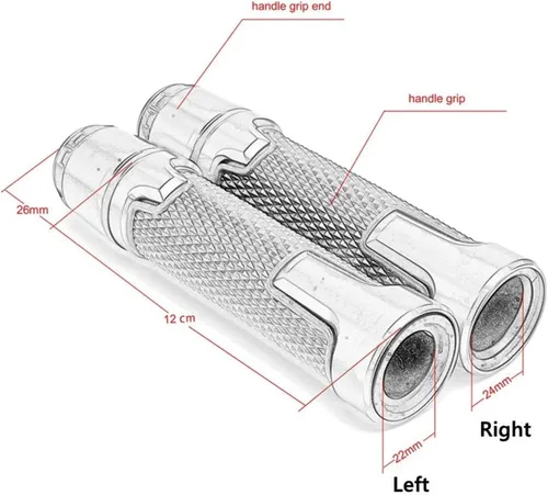Miniatura 2 de Motorcycle Handlebar Grips for MT07 MT09 MT-07 MT-09 FZ07 FZ MT 07 09 2014-2017 2018 2019 2020 7/8" 22MM Motorcycle Handle Bar Handlebar Hand Grips