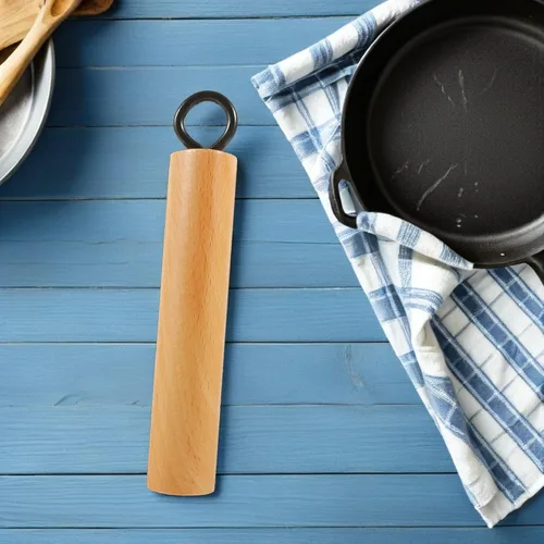 Miniatura 6 de Mikinona Wok Mango Wok Accesorios Mango Desmontable Utensilios de Cocina de Repuesto de Olla de Repuesto de Mango de Madera Universal Utensilios