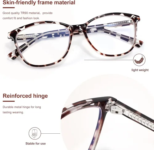 Miniatura 3 de Madison Avenue TR90 Blue Light Blocking Glasses for Women, Anti Eyestrain Glare Classic TV Phone Computer Gaming Eyeglasses