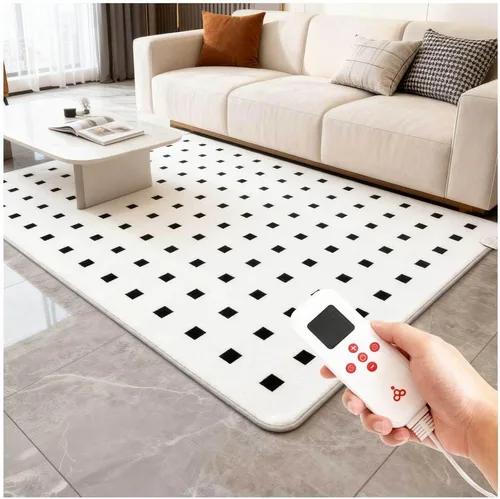 Miniatura 12 de Tapete calefactable radiante infrarrojo con calefacción eléctrica, con 60 ajustes de calor, protección contra sobrecalentamiento, 12 horas de Gris