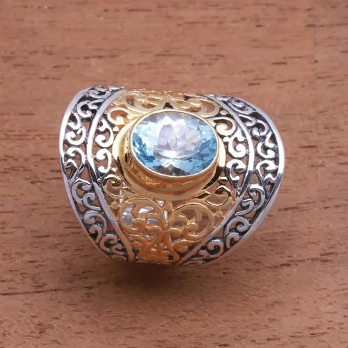 Miniatura 2 de NOVICA - Anillo de piedra preciosa para niñas y mujeres