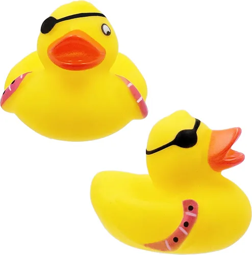 Miniatura 6 de Juguete de pato de goma pirata de San Patricio, paquete de 6 patos para niños, proyectos de cumpleaños de baño, regalos para baby showers, aula