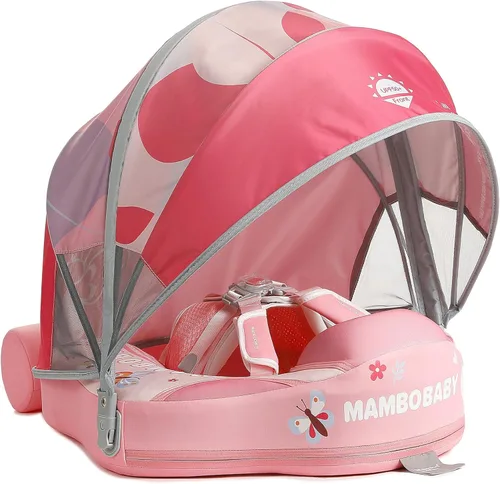 Mambobaby Flotador con toldo mejorado no inflable para bebé, flotador inteligente de Mambo para natación, flotador de natación para bebé, flotador