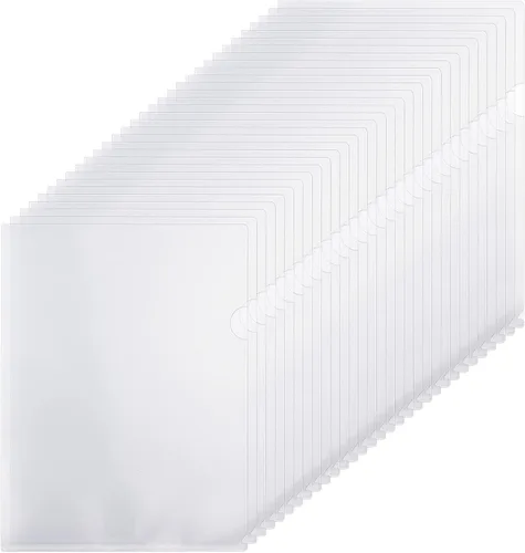 Miniatura 10 de YoeeJob Paquete de 15 carpetas transparentes para documentos de 8.5 x 11 pulgadas y hojas A4, carpetas de plástico tipo L para protección y Claro