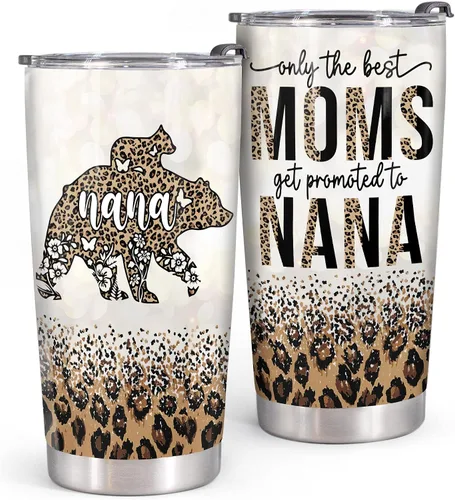 Miniatura 8 de Vaso de 20 onzas con tapa para abuela, regalo para el día de la madre, para abuela, abuelita, oso solo las mejores mamás se promted to nana