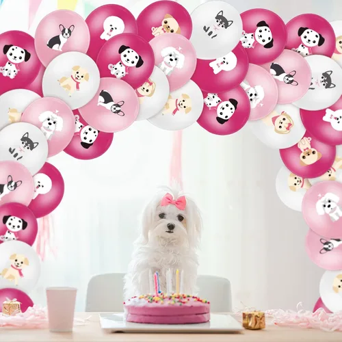 Miniatura 5 de Threan 36 globos para cachorros, globos para perros de 12 pulgadas, decoraciones de cumpleaños, suministros de fiesta temática de perros