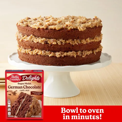 Miniatura 4 de Betty Crocker Delights Mezcla de pastel de chocolate alemán súper húmedo, 13.25 onzas (paquete de 12)