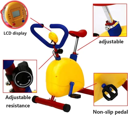 Miniatura 3 de Equipo de ejercicio de diversión y fitness para niños, bicicleta deportiva para interiores y exteriores, bicicleta estacionaria para niños, niñas