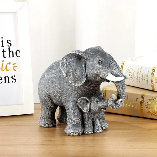 Miniatura 6 de Estatua de elefante – Decoración de elefante – Regalos para mamá – Regalos de elefante para mujer – Decoración del hogar, estantería de oficina