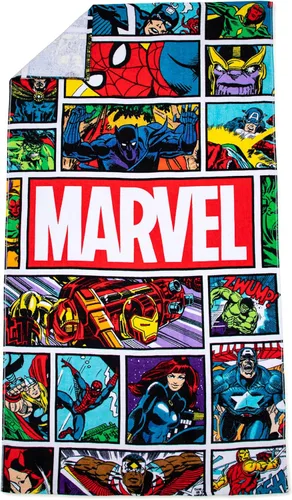 Miniatura 2 de Jay Franco Marvel Comics - Toalla grande para baño/piscina/playa para niños, estilo vintage de cómic, toalla de algodón súper suave y absorbente