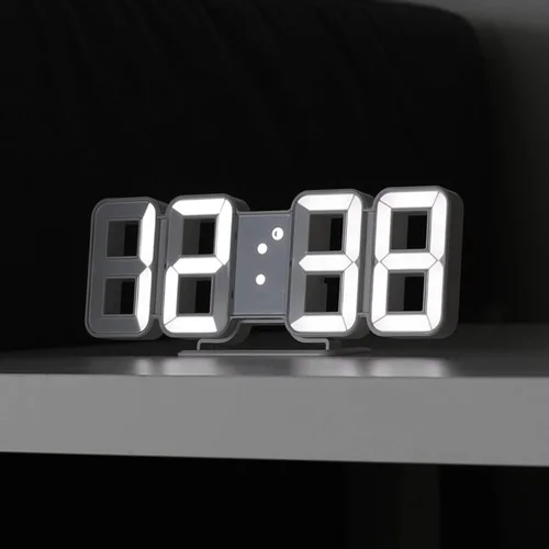 Miniatura 10 de mooas Reloj LED 3D Pure Slim M, reloj digital LED multifunción (calendario, alarma, temperatura)