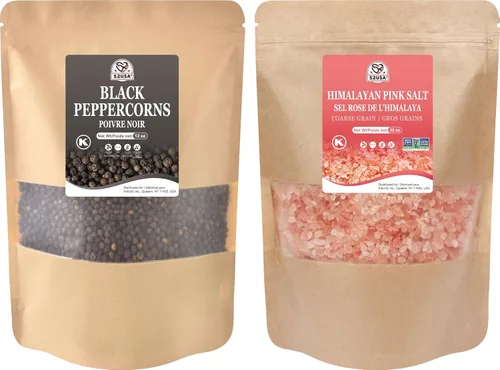Miniatura 13 de 52USA Granos de pimienta negra entera, 12 onzas (paquete de 1), granos de pimienta para molinillo de repuesto, sin gluten, kosher, totalmente