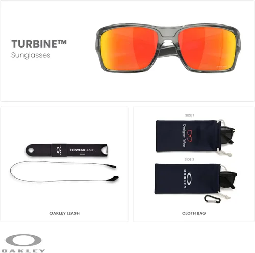 Miniatura 49 de Oakley Turbine OO9263 - Gafas de sol rectangulares para hombre, correa + paquete con kit de gafas de diseñador iWear