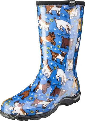 Miniatura 2 de Sloggers Botas de lluvia de jardín impermeables para mujer, bonitas botas de barro y mugre a media pantorrilla con plantilla de apoyo cómoda