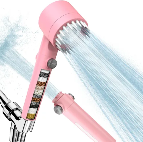 Miniatura 11 de Regadera con filtro y ducha de mano, caudal de agua a alta presión y múltiples modos de chorro, lavado potente para agua dura, interruptor de claro