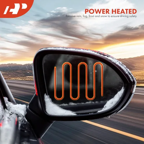 Miniatura 6 de A-Premium Espejo eléctrico para puerta del lado del pasajero compatible con Mazda CX-5 2013 2014 2015 – Plegable manual calentado con señal de giro