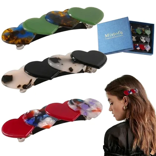 Miniatura 10 de Mistofu Pasadores de pelo de mariposa para cabello fino, pinzas de pelo medianas para niñas y mujeres, accesorios antideslizantes para el cabello