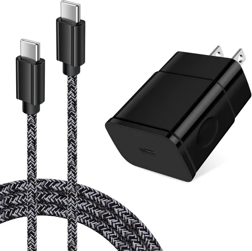 Cargador rápido USB C, 25 W PD tipo C bloque de carga súper rápida para Samsung Galaxy A56 5G A36 A26 A06 S25 Ultra S24 FE S23 S22 S21 A16 A15 A14