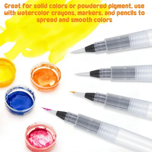 Miniatura 5 de STOBOK 30 pinceles de agua, bolígrafos de agua recargables, juego de pinceles de agua para acuarela, acuarela, para acrílico y gouache, suministros
